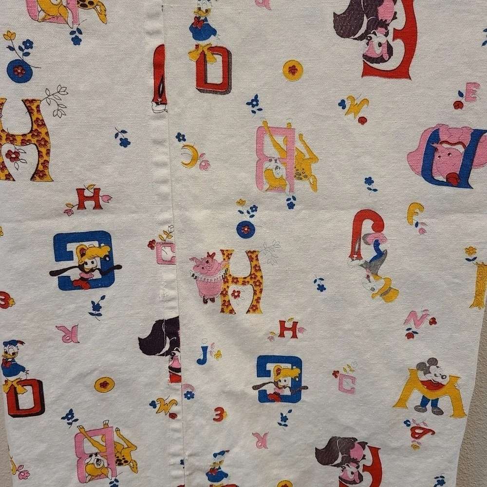 Walt Disney Productions Vintage Alphabet Curtains